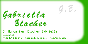 gabriella blocher business card